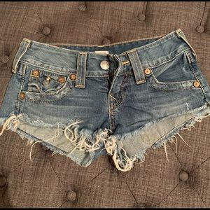 True Religion cutoff shorts